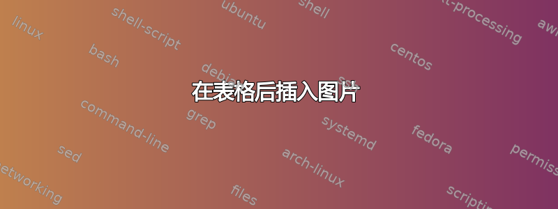 在表格后插入图片