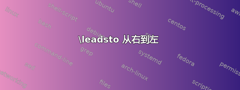 \leadsto 从右到左