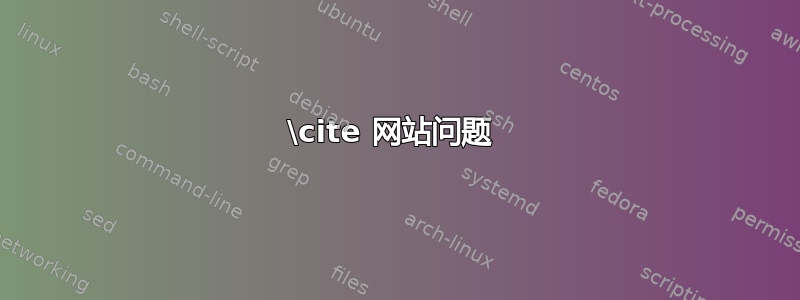 \cite 网站问题 