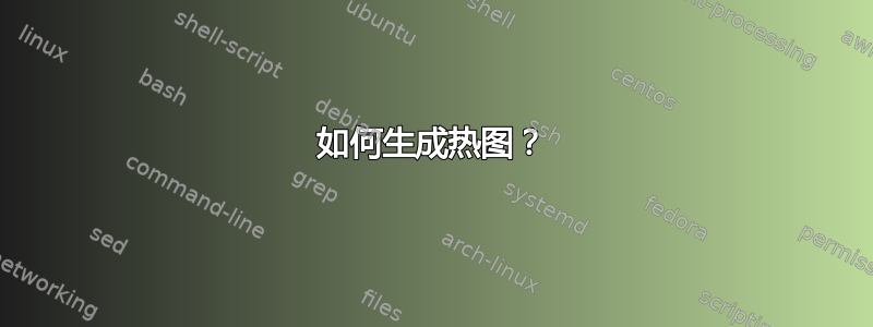 如何生成热图？