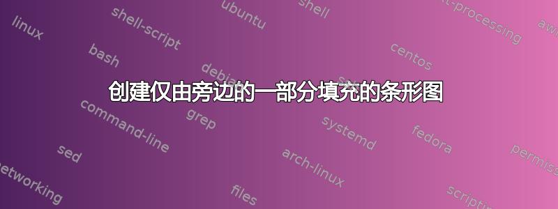 创建仅由旁边的一部分填充的条形图