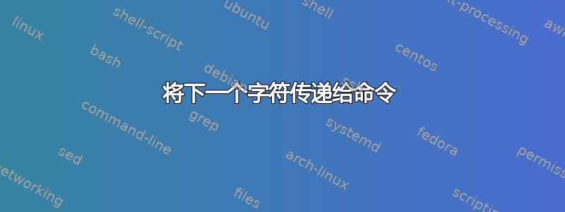 将下一个字符传递给命令