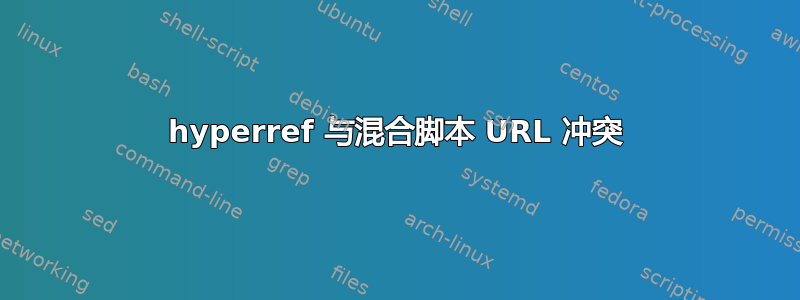 hyperref 与混合脚本 URL 冲突