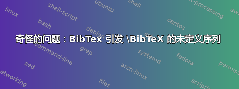 奇怪的问题：BibTex 引发 \BibTeX 的未定义序列