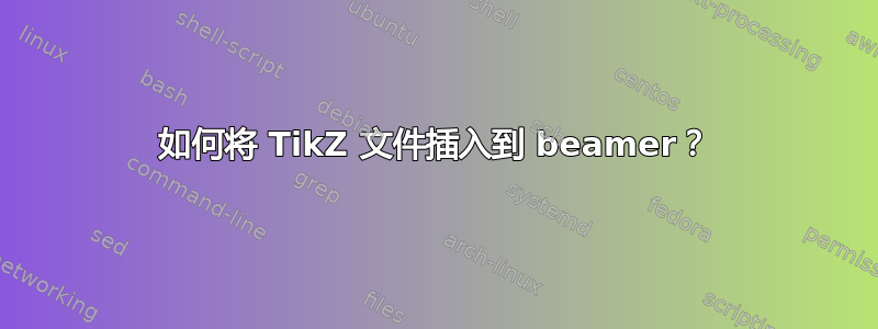 如何将 TikZ 文件插入到 beamer？