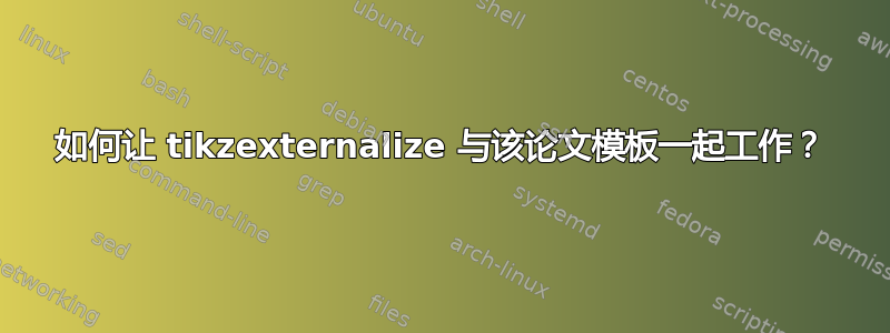 如何让 tikzexternalize 与该论文模板一起工作？