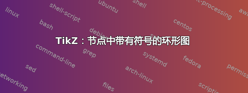 TikZ：节点中带有符号的环形图