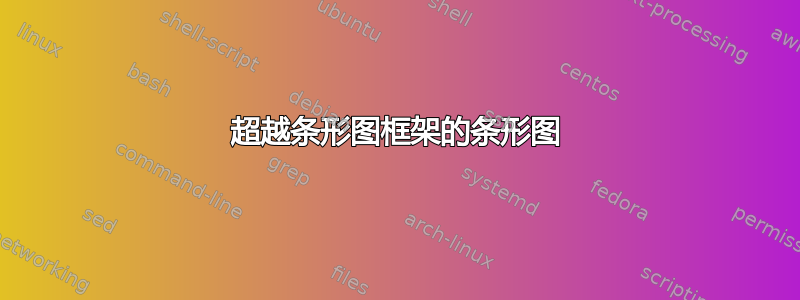 超越条形图框架的条形图