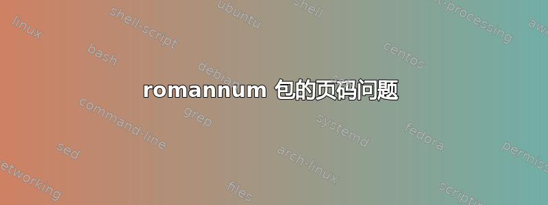 romannum 包的页码问题