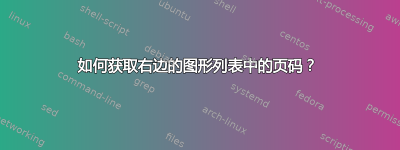 如何获取右边的图形列表中的页码？