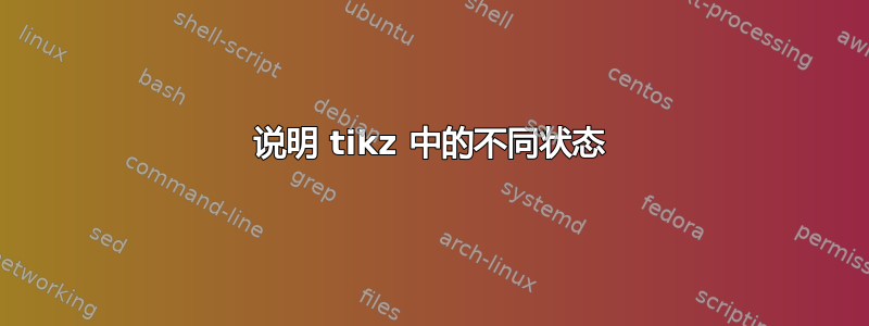 说明 tikz 中的不同状态