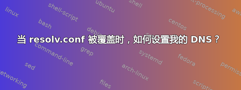 当 resolv.conf 被覆盖时，如何设置我的 DNS？