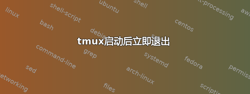 tmux启动后立即退出