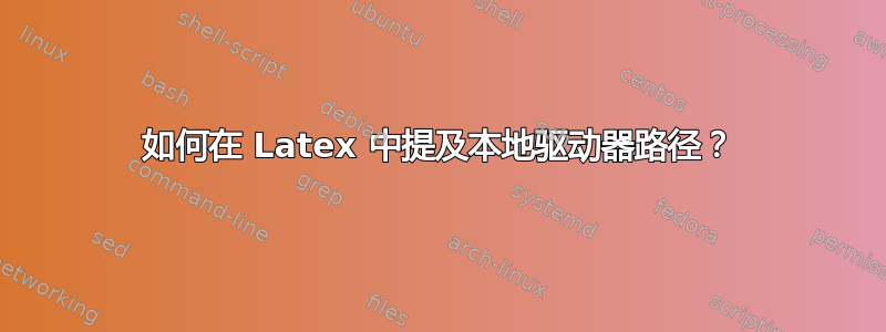 如何在 Latex 中提及本地驱动器路径？