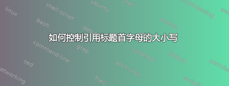 如何控制引用标题首字母的大小写