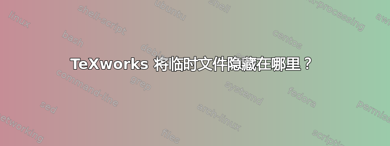 TeXworks 将临时文件隐藏在哪里？