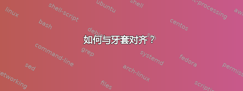 如何与牙套对齐？