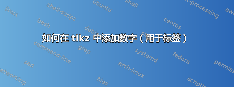 如何在 tikz 中添加数字（用于标签）