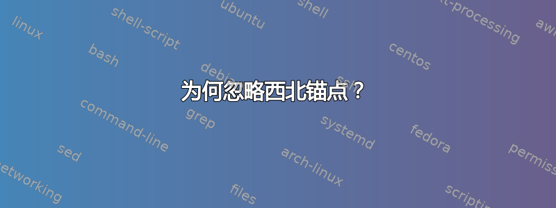 为何忽略西北锚点？