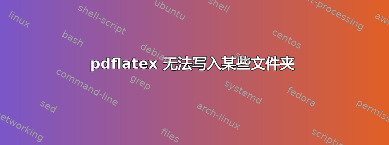 pdflatex 无法写入某些文件夹