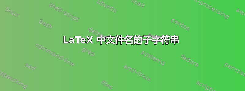 LaTeX 中文件名的子字符串