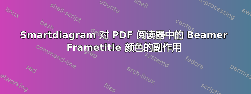 Smartdiagram 对 PDF 阅读器中的 Beamer Frametitle 颜色的副作用