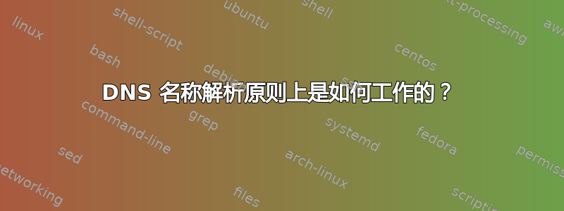 DNS 名称解析原则上是如何工作的？