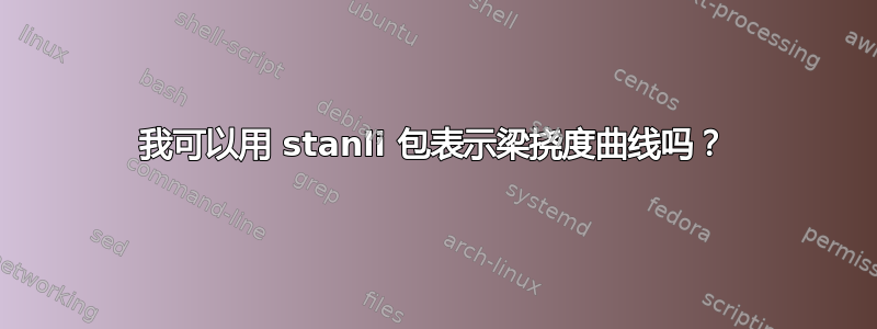 我可以用 stanli 包表示梁挠度曲线吗？