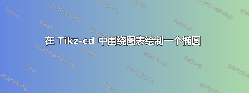 在 Tikz-cd 中围绕图表绘制一个椭圆