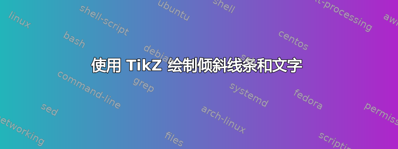 使用 TikZ 绘制倾斜线条和文字