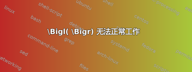 \Bigl( \Bigr) 无法正常工作 