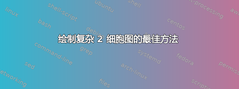 绘制复杂 2 细胞图的最佳方法