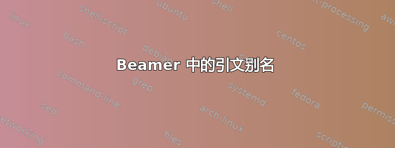 Beamer 中的引文别名