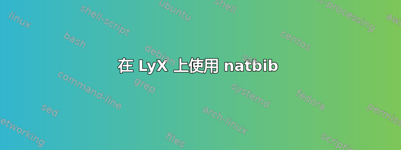 在 LyX 上使用 natbib