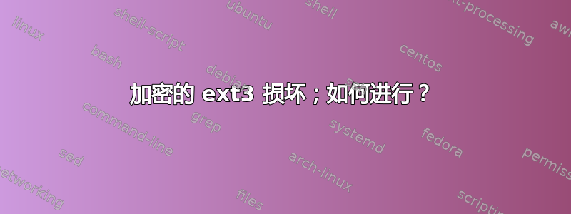 加密的 ext3 损坏；如何进行？