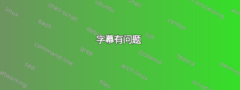 字幕有问题