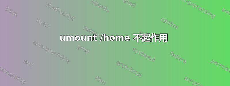 umount /home 不起作用