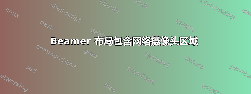 Beamer 布局包含网络摄像头区域