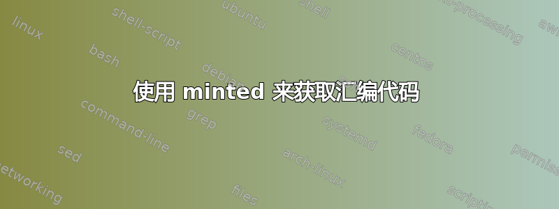 使用 minted 来获取汇编代码