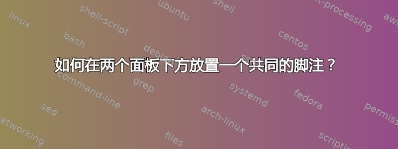 如何在两个面板下方放置一个共同的脚注？