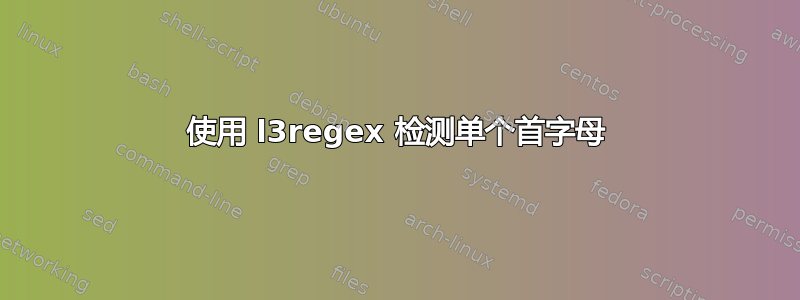 使用 l3regex 检测单个首字母