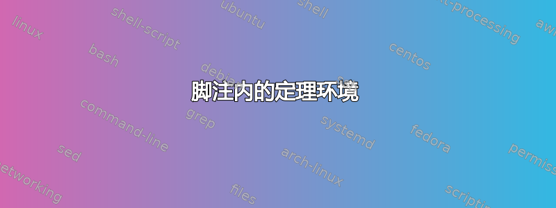 脚注内的定理环境