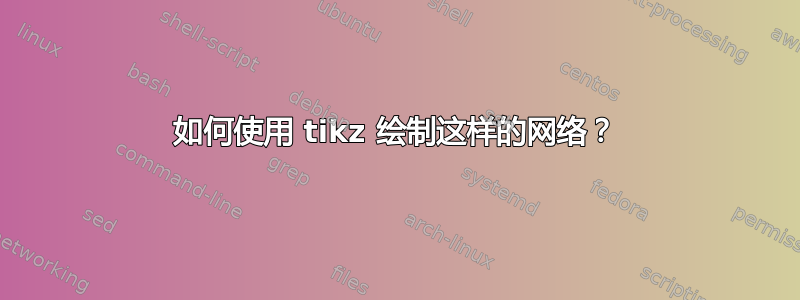 如何使用 tikz 绘制这样的网络？