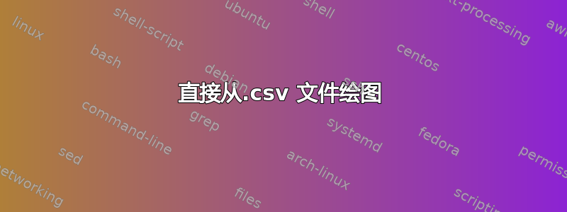 直接从.csv 文件绘图