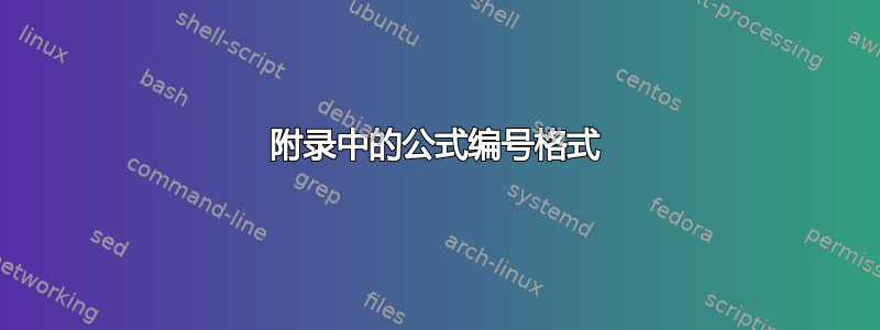 附录中的公式编号格式