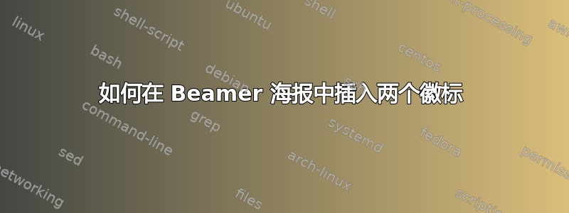 如何在 Beamer 海报中插入两个徽标