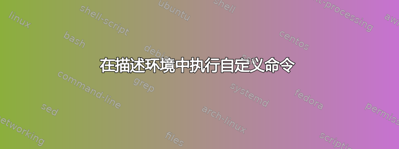 在描述环境中执行自定义命令