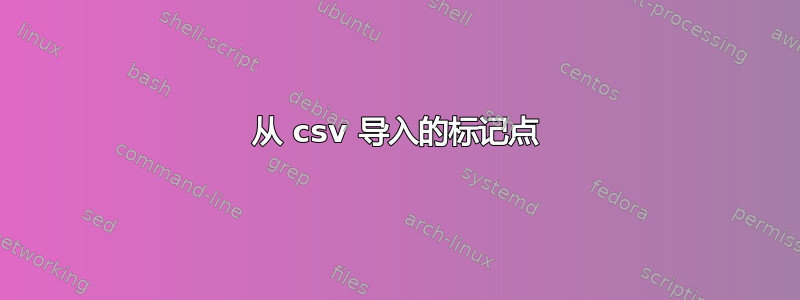 从 csv 导入的标记点