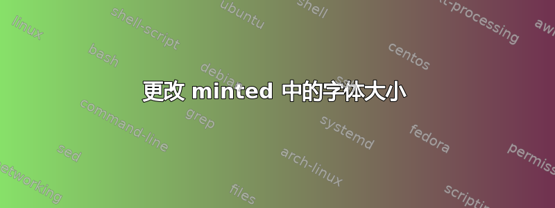 更改 minted 中的字体大小