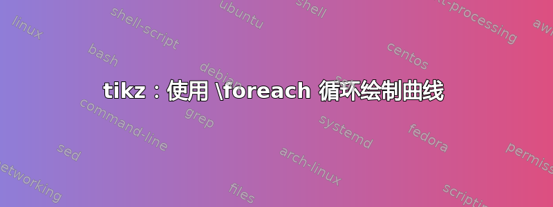 tikz：使用 \foreach 循环绘制曲线